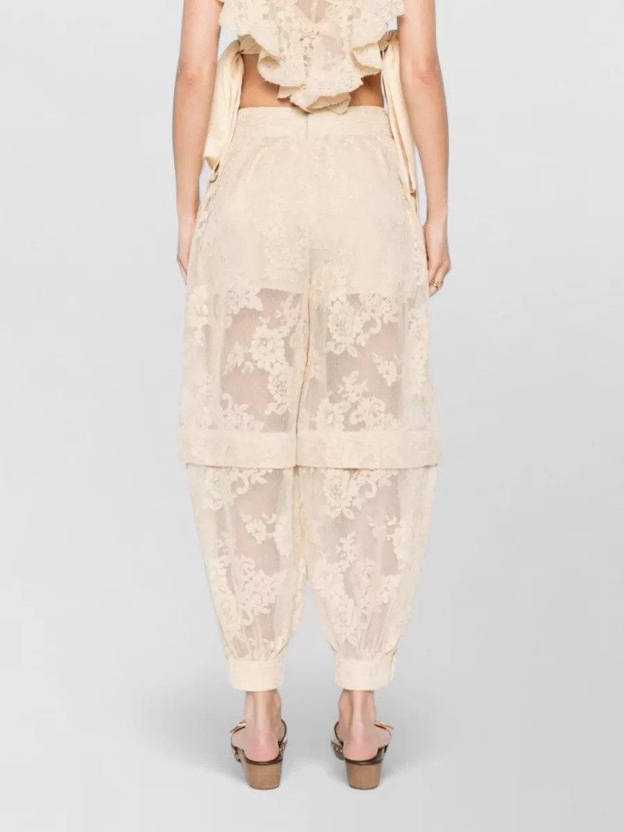 Zimmermann Lace Panelled Cropped Harem Trousers
