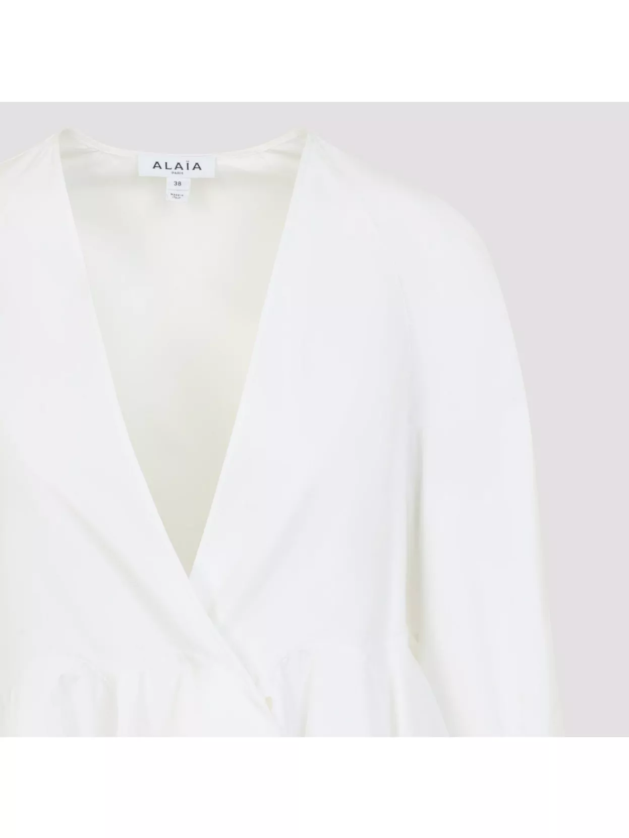 Alaïa Flare Cotton Shirt Pleated Hem