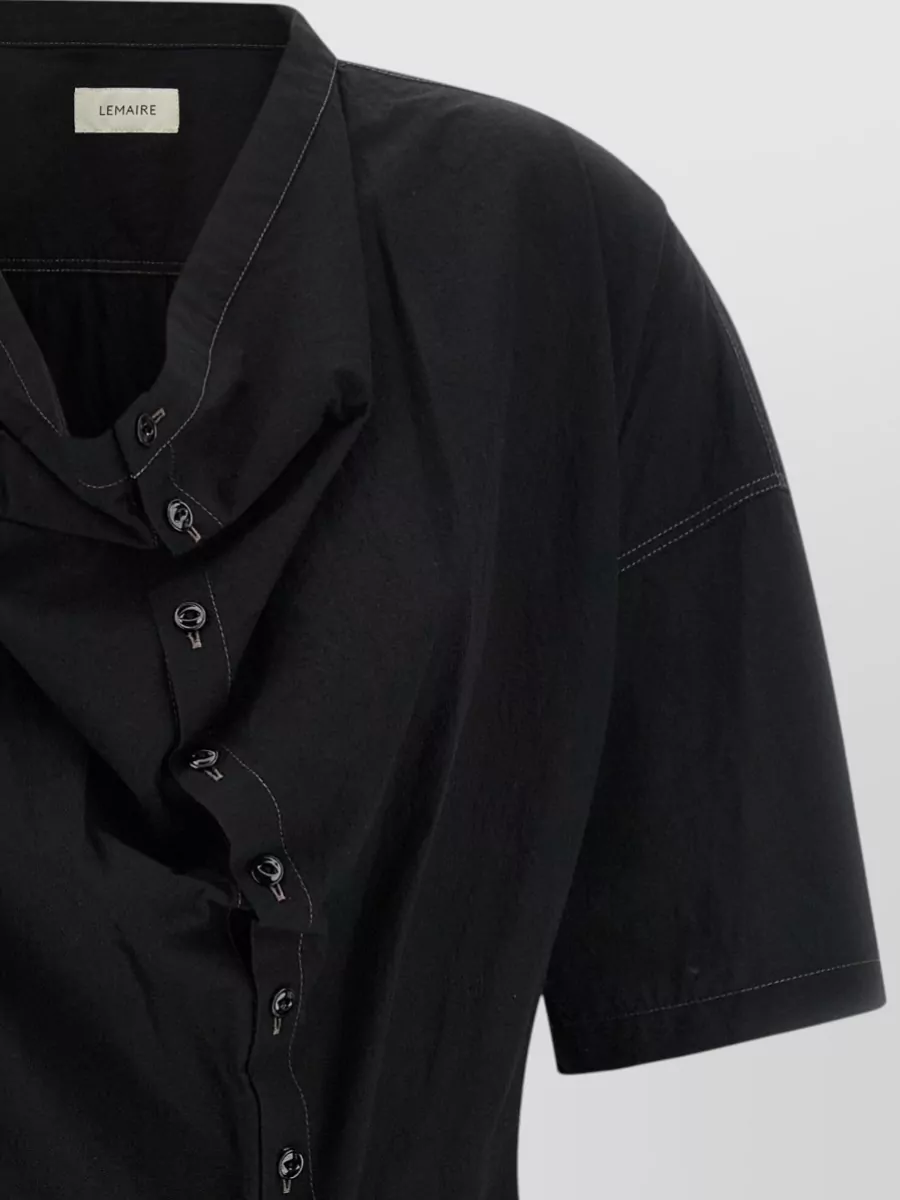Lemaire Cotton Asymmetric Midi Dress
