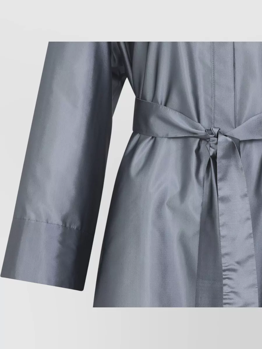 S Max Mara Silk Blend Belted Midi Coat