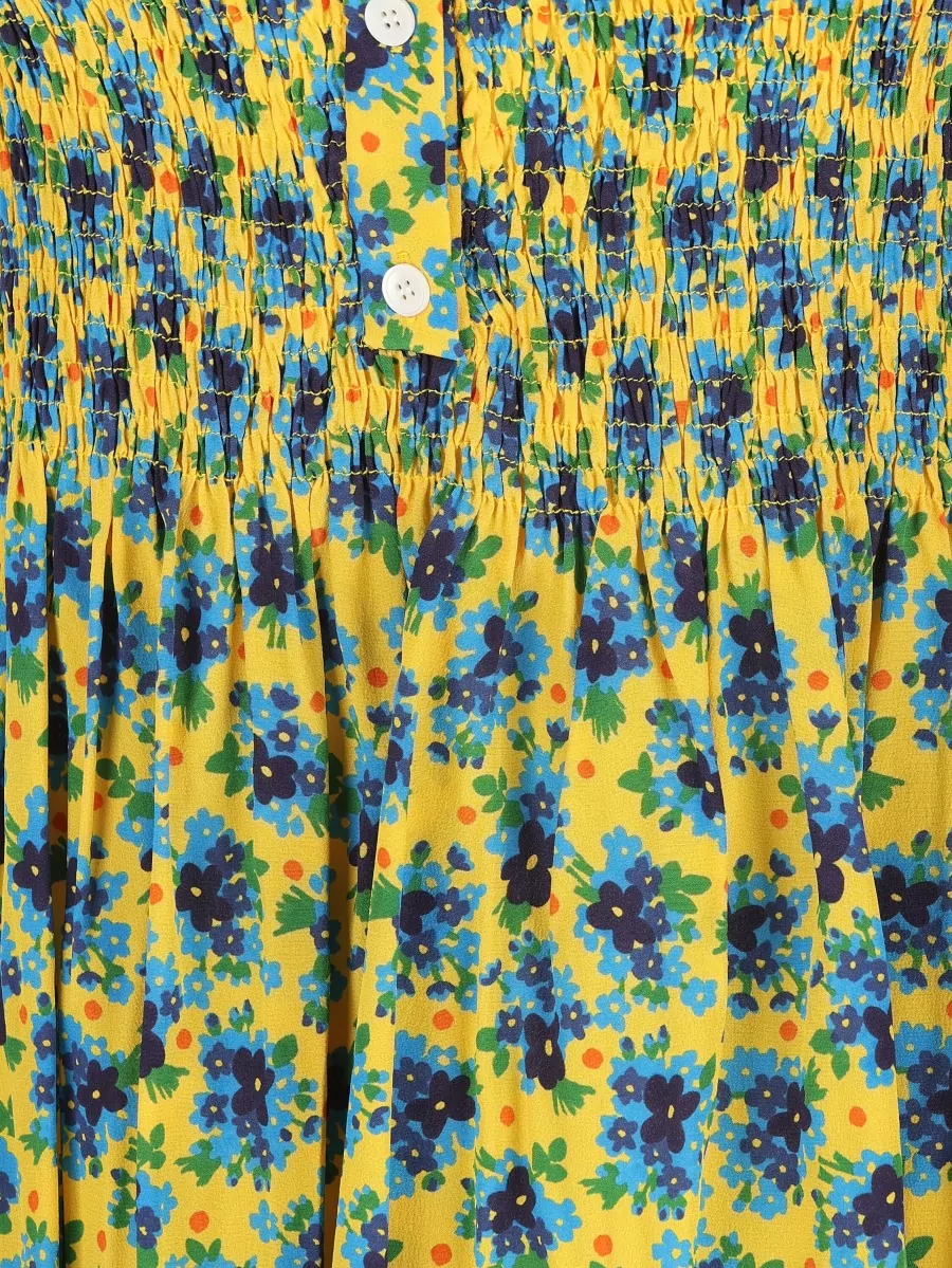 Miu Miu Silk Floral Print Sleeveless Mini Dress