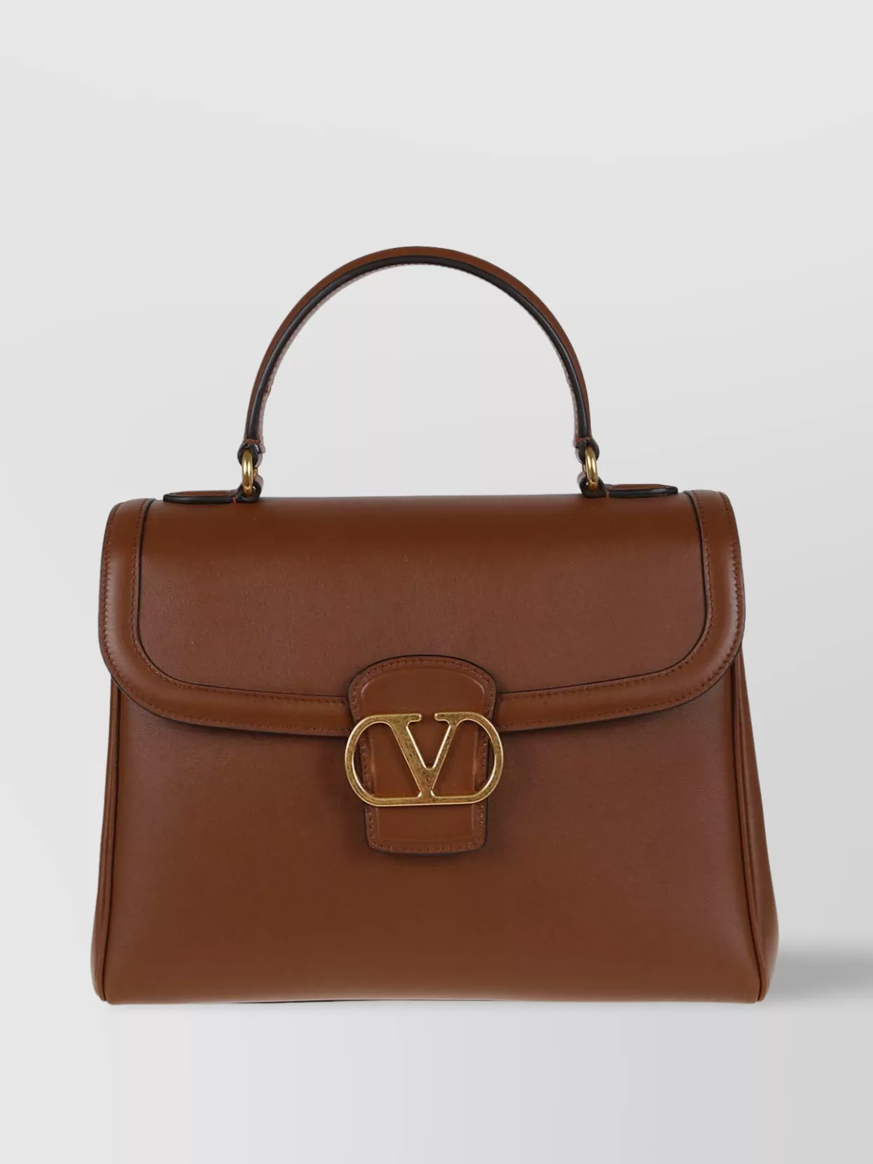 Valentino Garavani 9to5 Leather Handbag In Brown