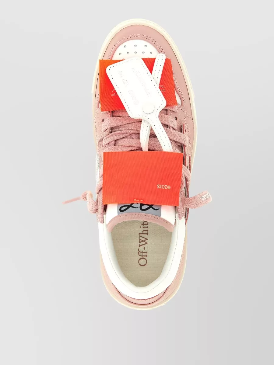Off-White Leather Low-Top Sneakers