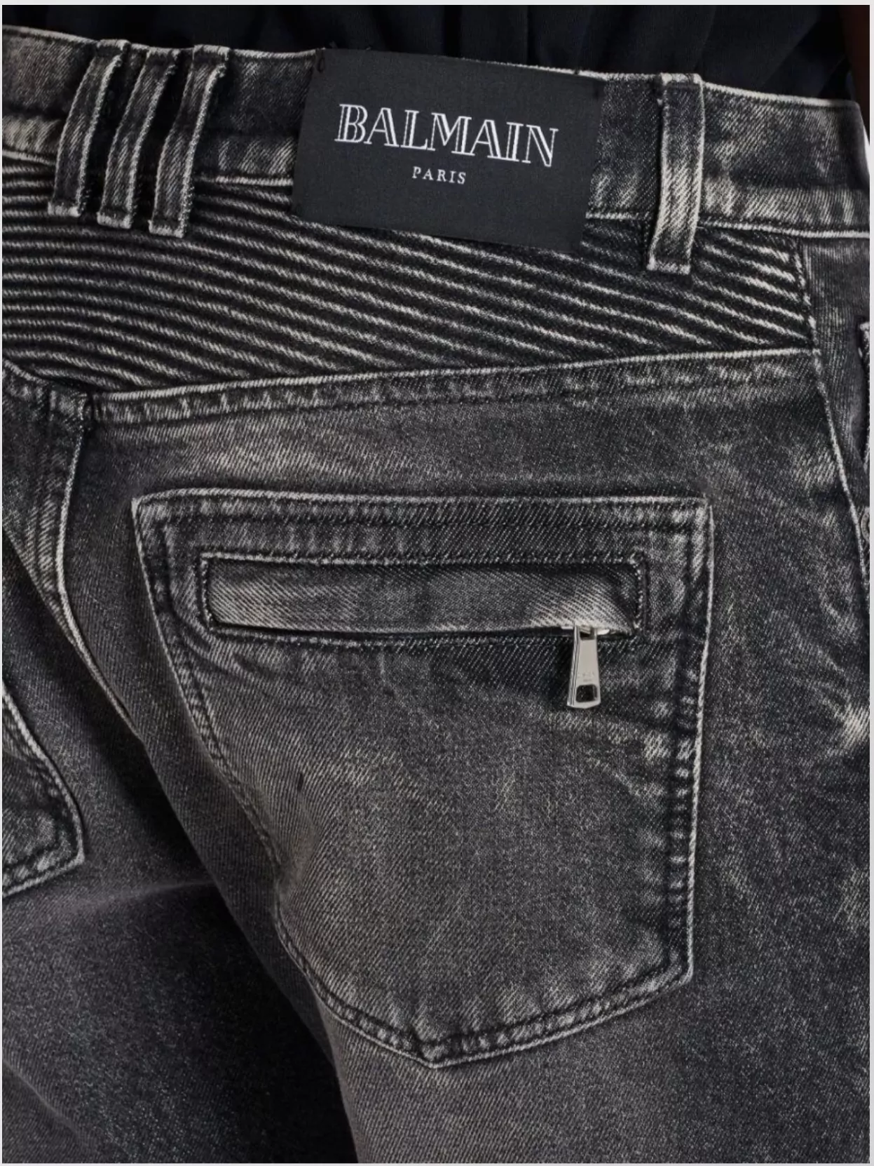 Balmain Straight Trousers With Distressed Finish And Zip Pockets