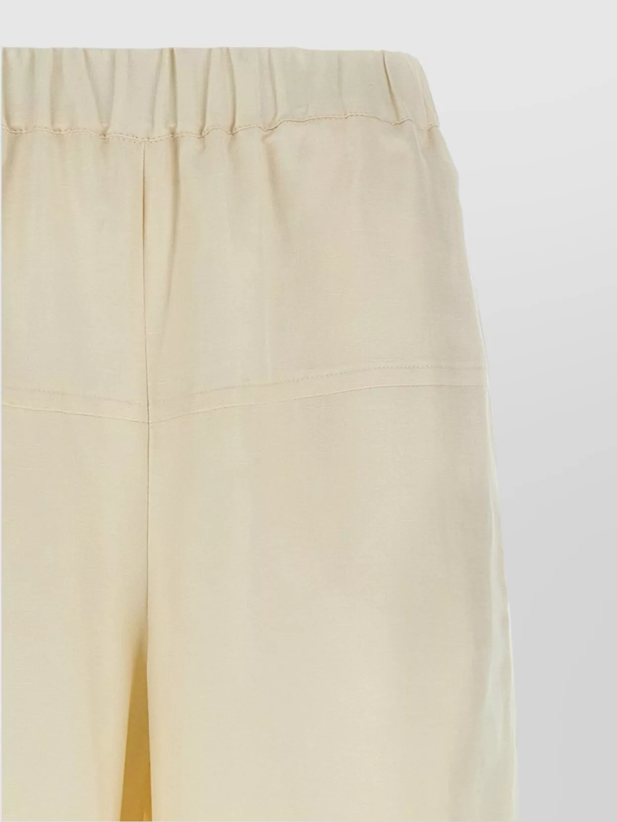 Max Mara Elastic Waistband Lightweight Wide Leg Trousers