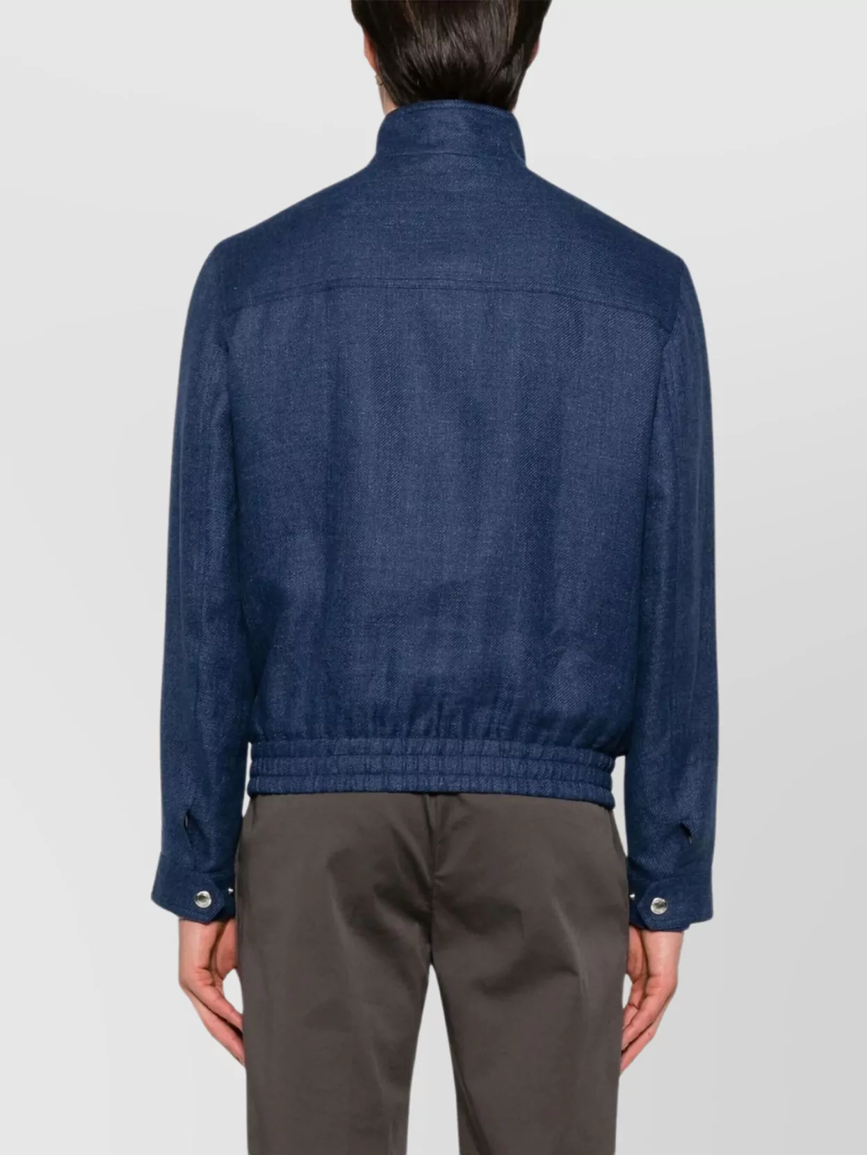 Brunello Cucinelli High Collar Long Sleeve Jacket With Pockets