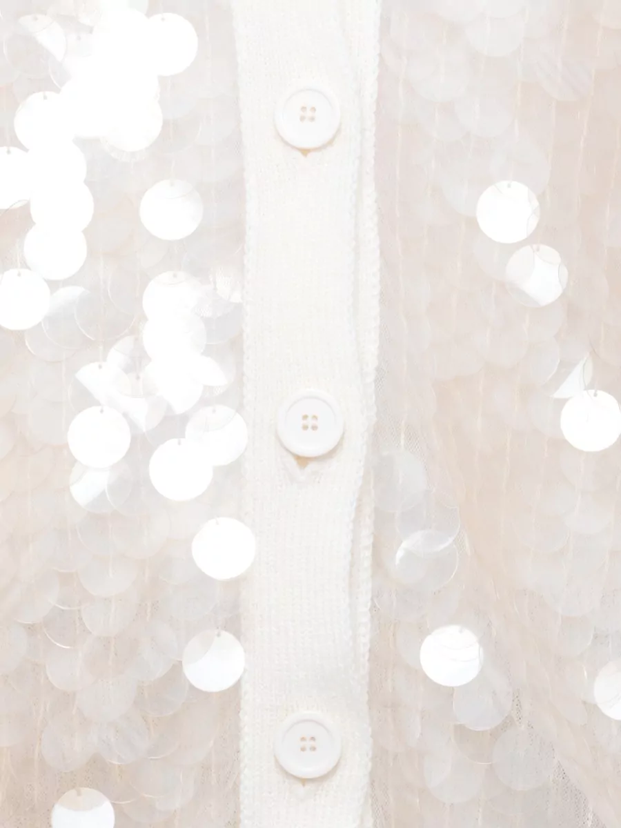 Fabiana Filippi Sequin Embellished V Neck Cardigan