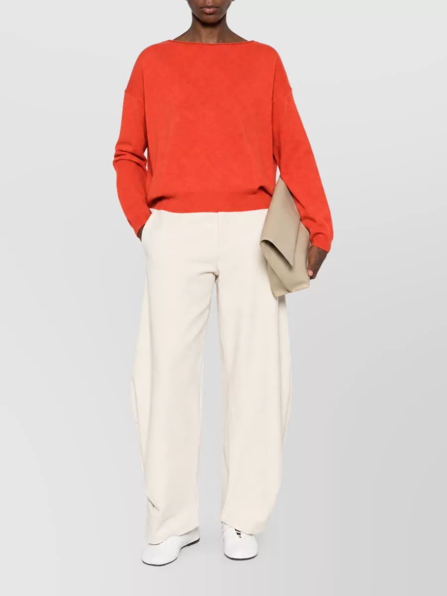 Ct Plage cashmere knitted boat neck long sleeve sweater