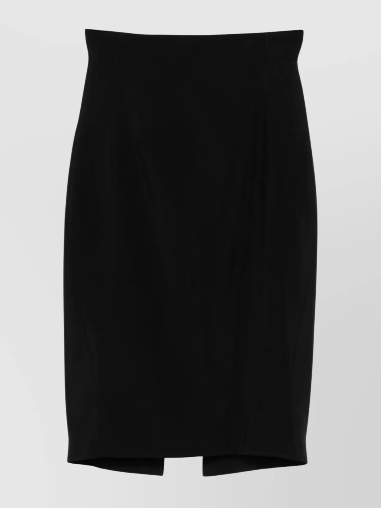 Mugler Slim High Waist Belted Midi Skirt