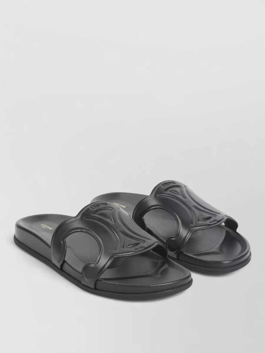 Celine Leather Slide Sandals