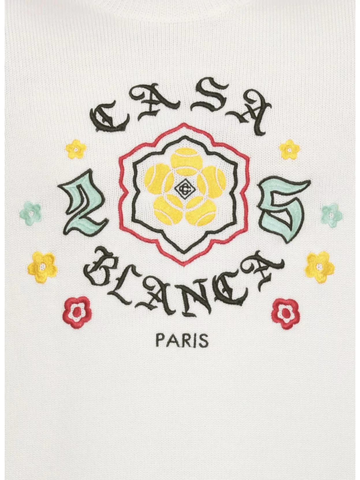 Casablanca Embroidered Crewneck Sweater Long Sleeves
