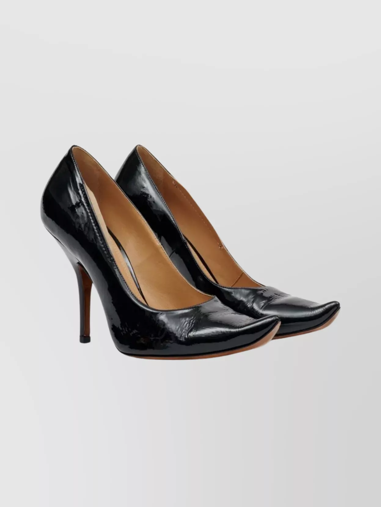 Maison Margiela High Heel Leather Pumps With Square Toe In Multi