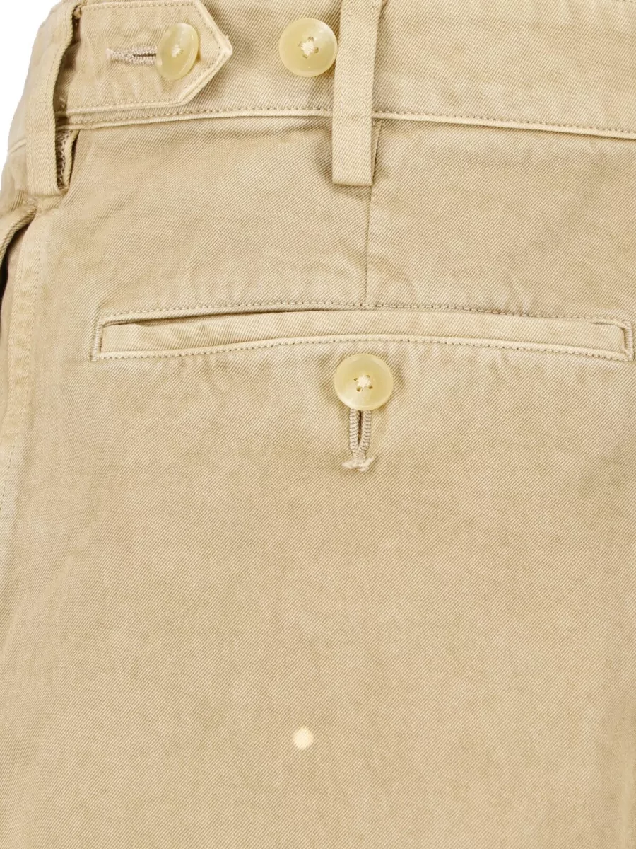 Auralee Wide-Leg Straight Chino Shorts