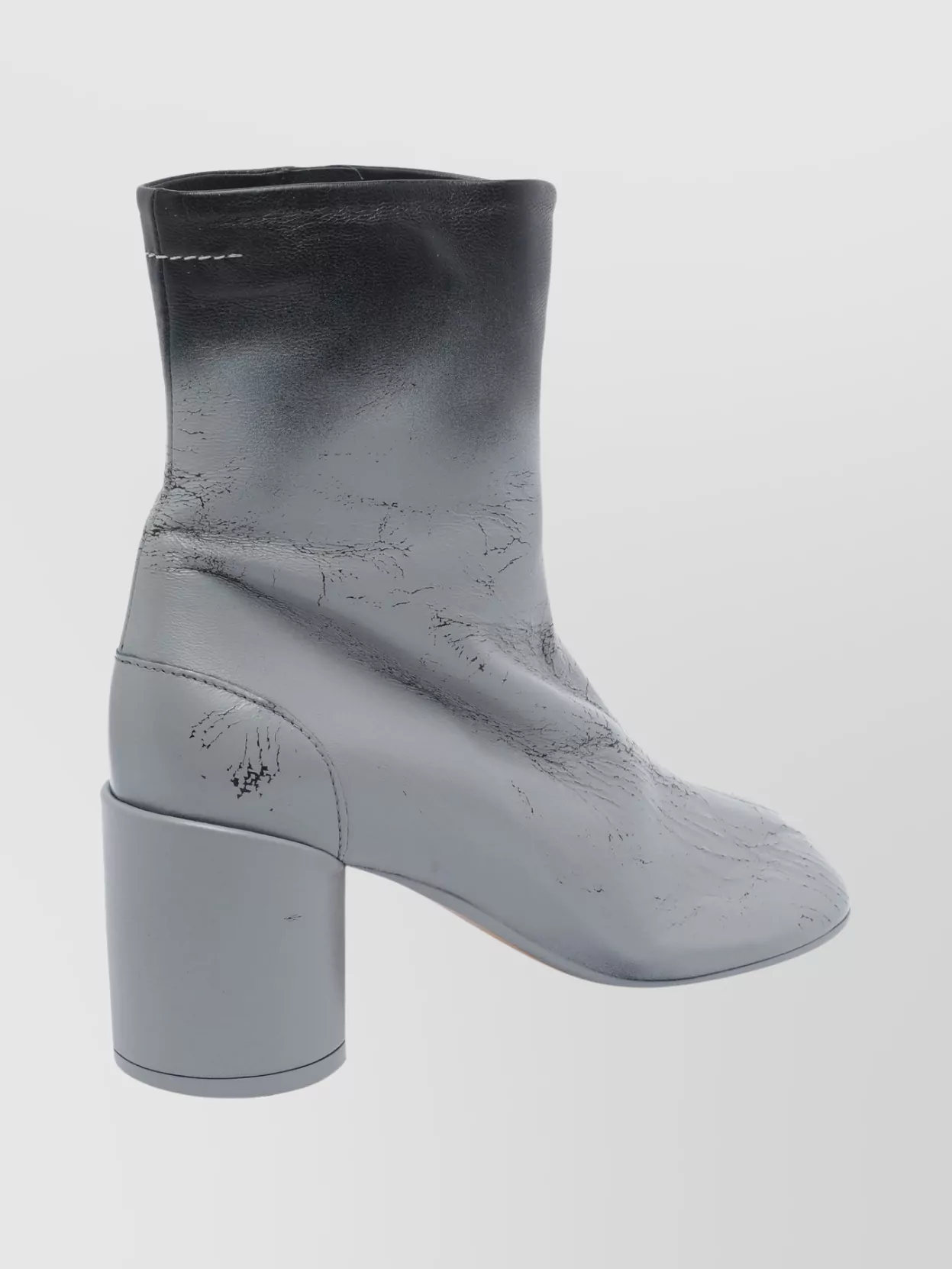Mm6 Maison Margiela Stylish Block Heel Leather Ankle Boots In Multi