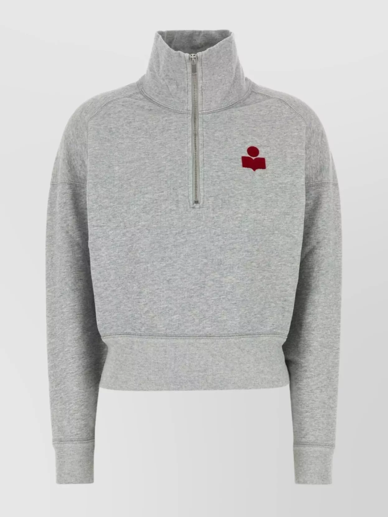 ISABEL MARANT ÉTOILE COTTON BLEND ROSS SWEATSHIRT WITH HIGH COLLAR