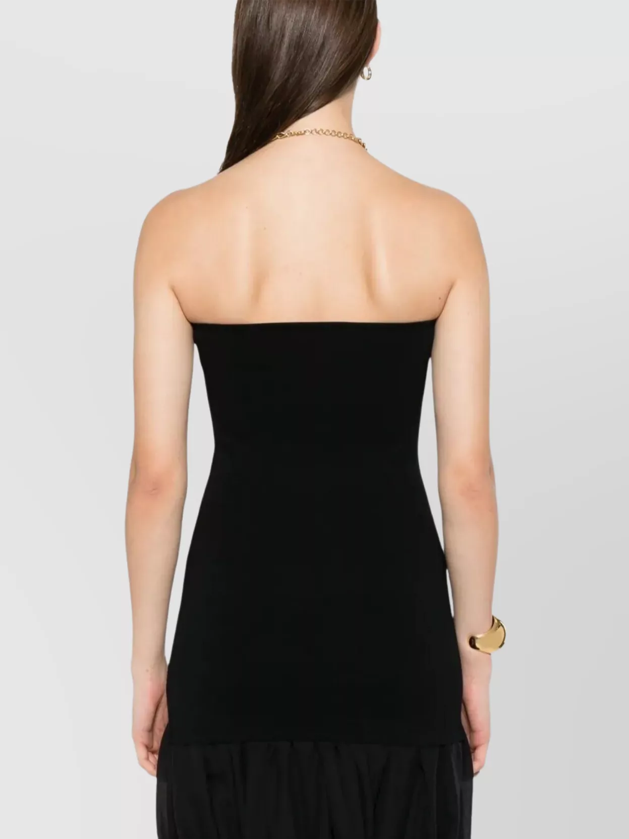 Totême Knit Strapless Fitted Sleeveless Top In Black