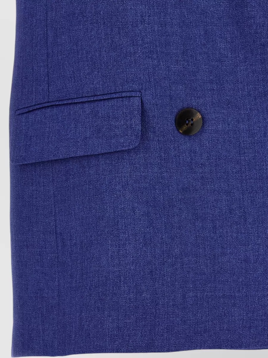 S Max Mara Linen Double-Breasted Waistcoat