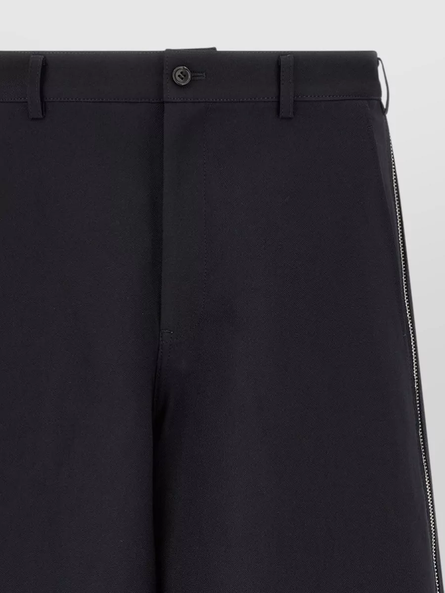 Comme Des Garçons Herringbone Wide-Leg Bermuda Shorts
