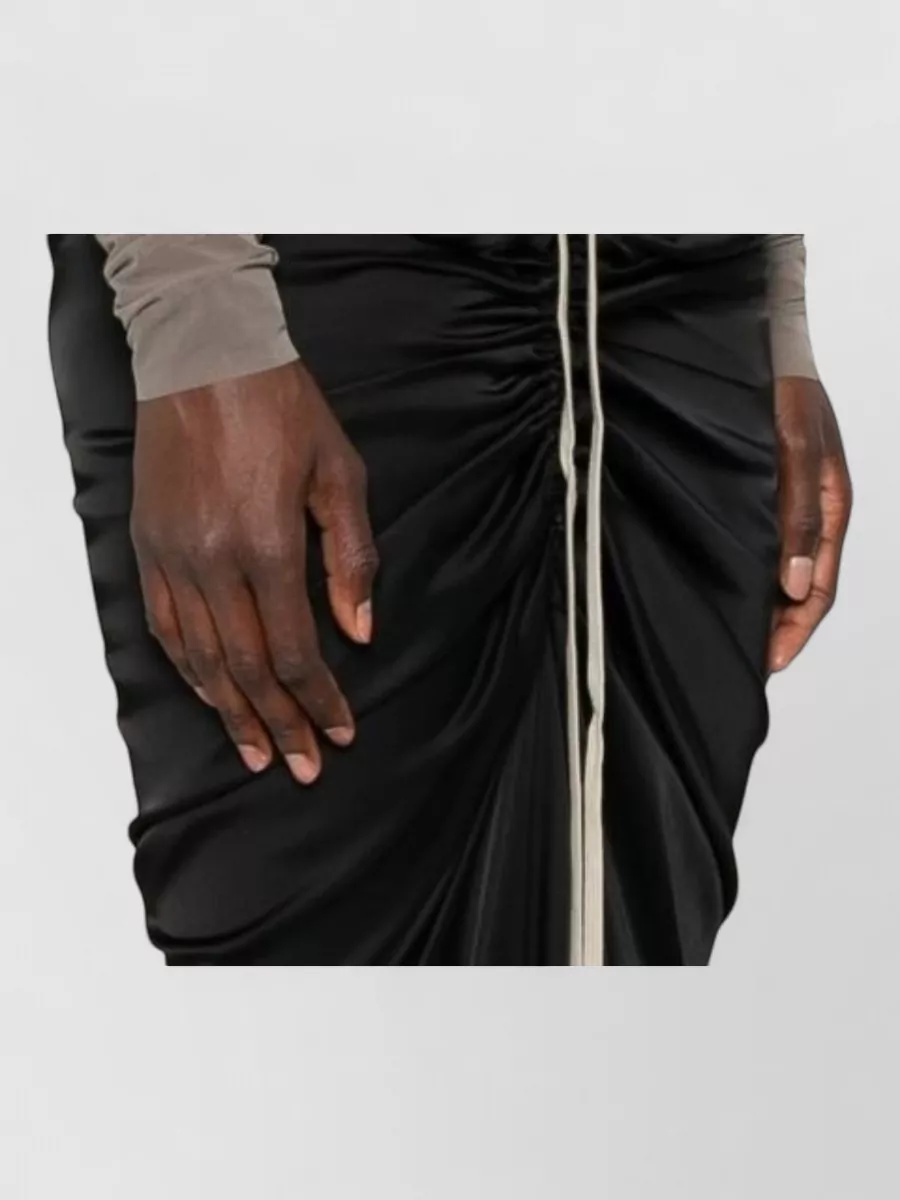 Rick Owens Sheer Slim-Fit High-Neck Long-Sleeve Top