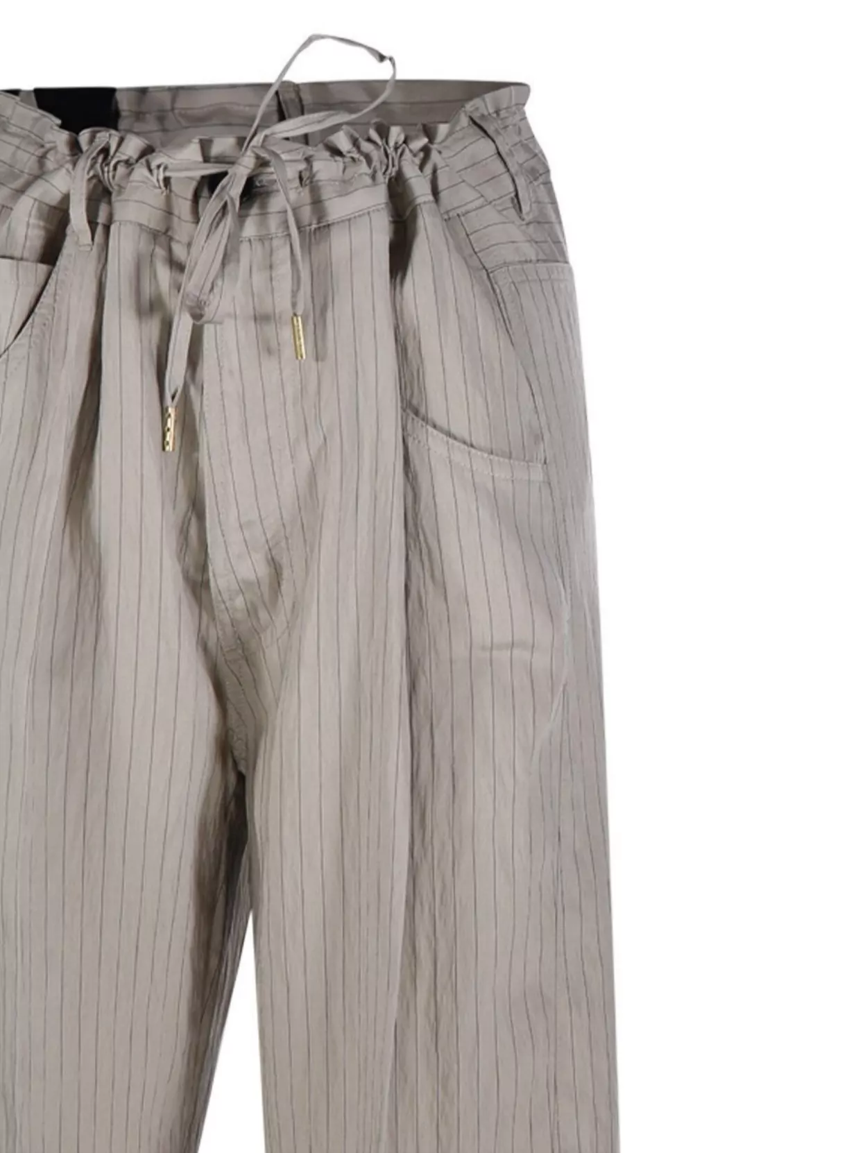 DARKPARK IRIS STRIPE MODAL PAPER BAG PANT