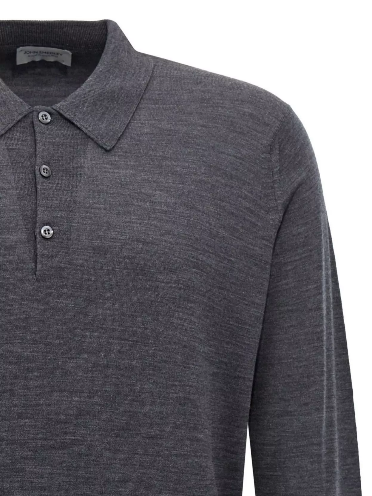 John Smedley 'dorset' long sleeve polo shirt | The Fashion Square