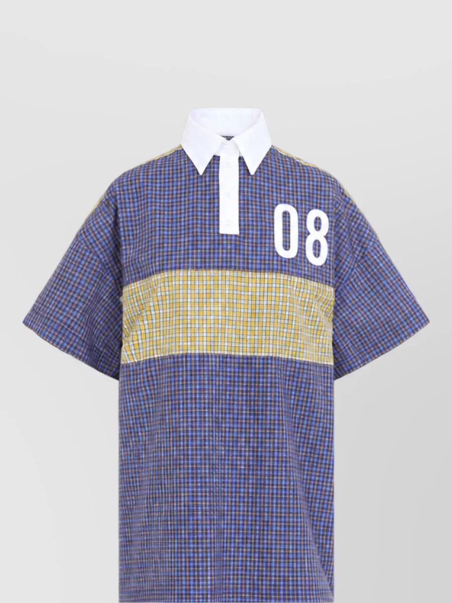 Moschino Printed Cotton Oversized Short-Sleeve Polo Shirt