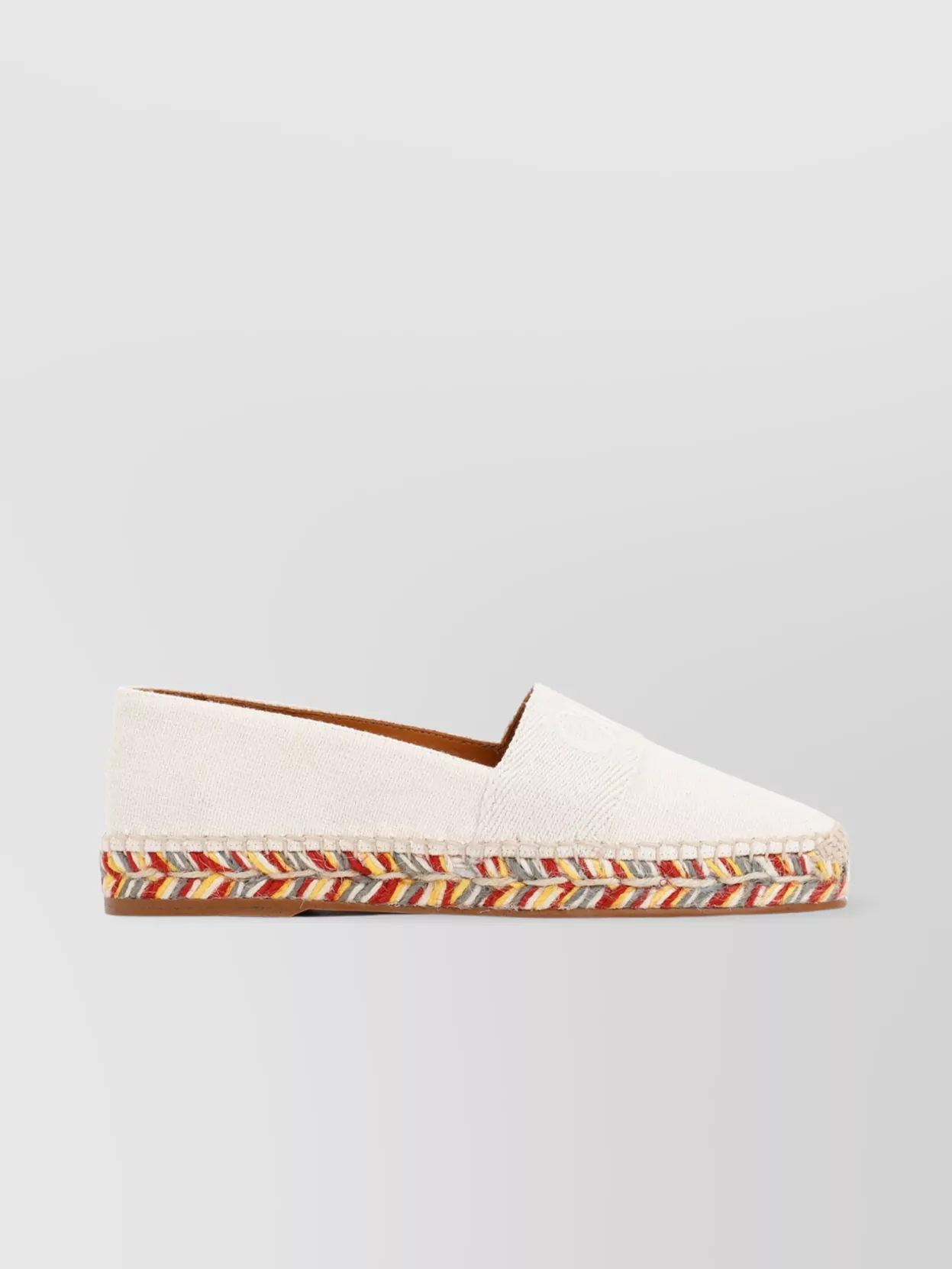 Chloé Canvas And Multicolor Woven Sole Espadrilles