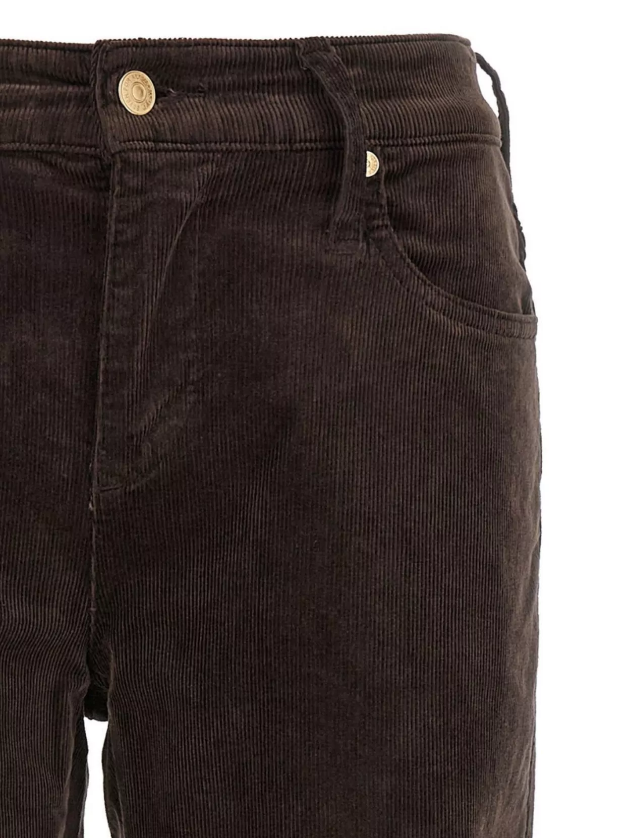 7 For All Mankind Trousers Featuring Belt Loops And Corduroy Texture In Black