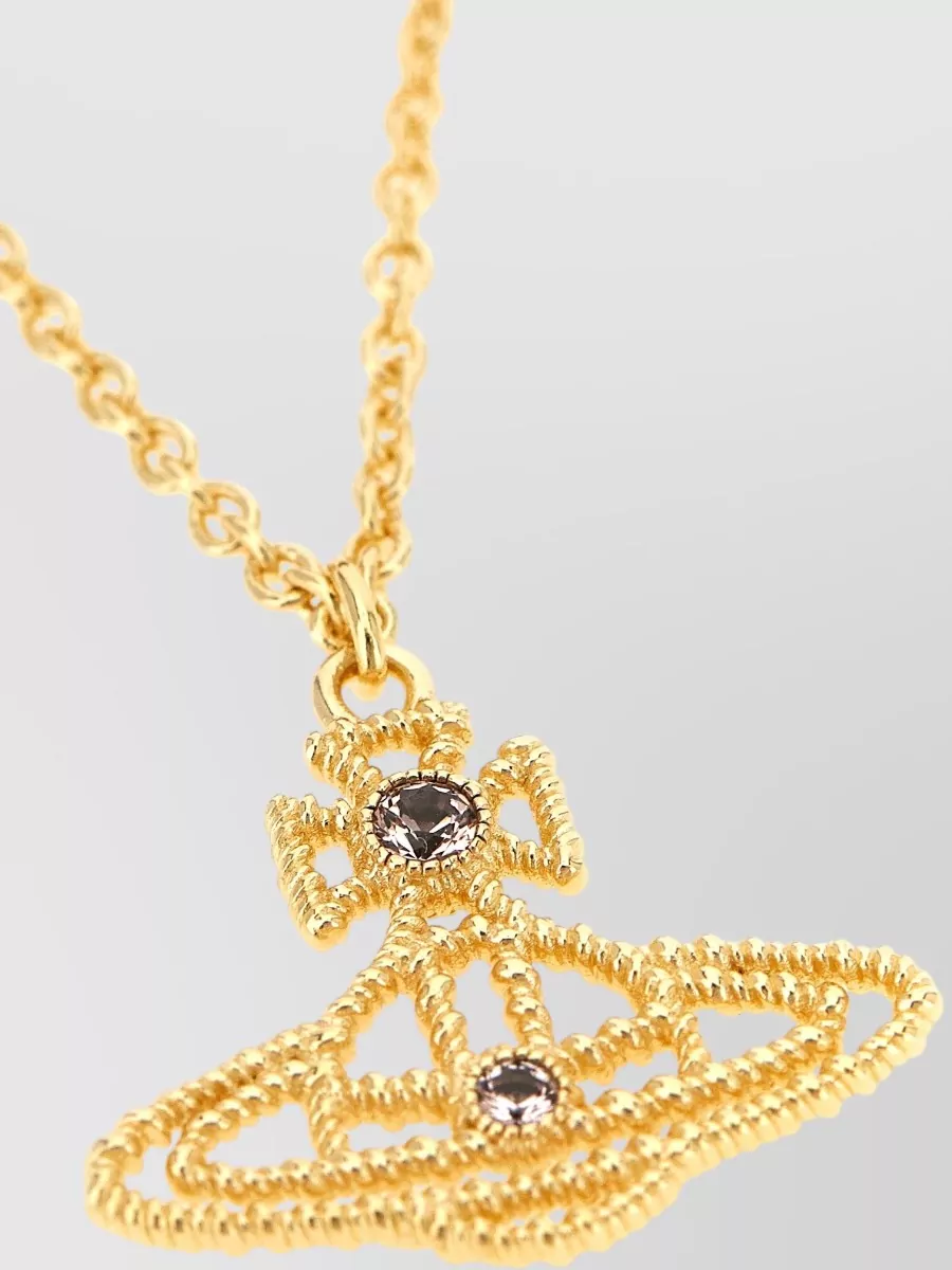 Vivienne Westwood Crystal-Embellished Orb Pendant Necklace