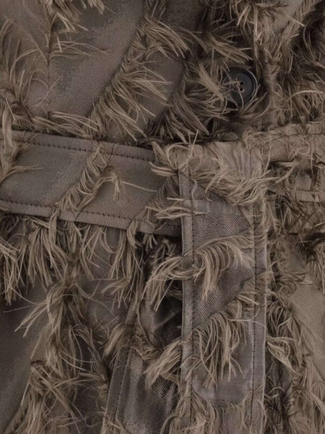 Brunello Cucinelli Belted Long Coat With Textured Finish