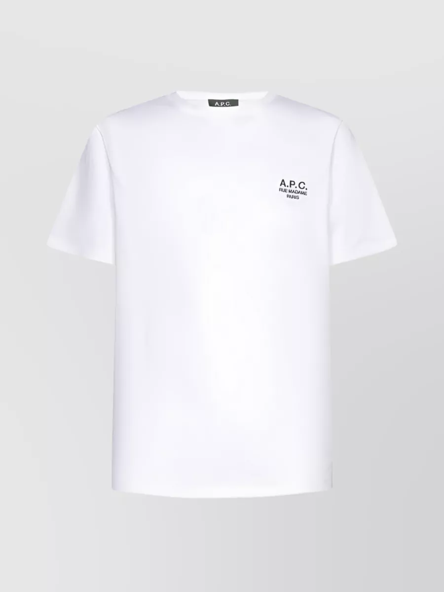 Shop Apc Chest Logo Print T-shirt In White