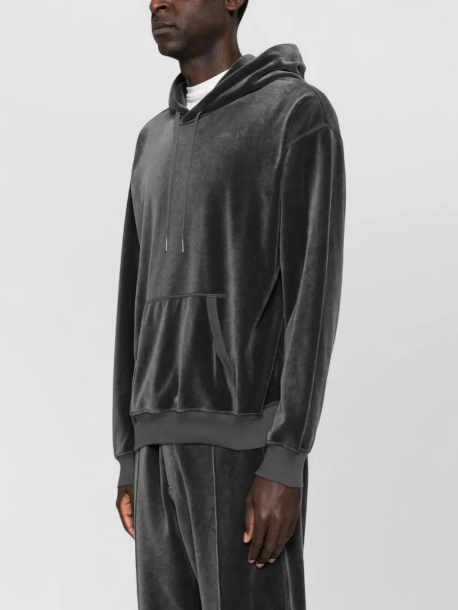Tom Ford Velour Hooded Sweatshirt Kangaroo Pocket