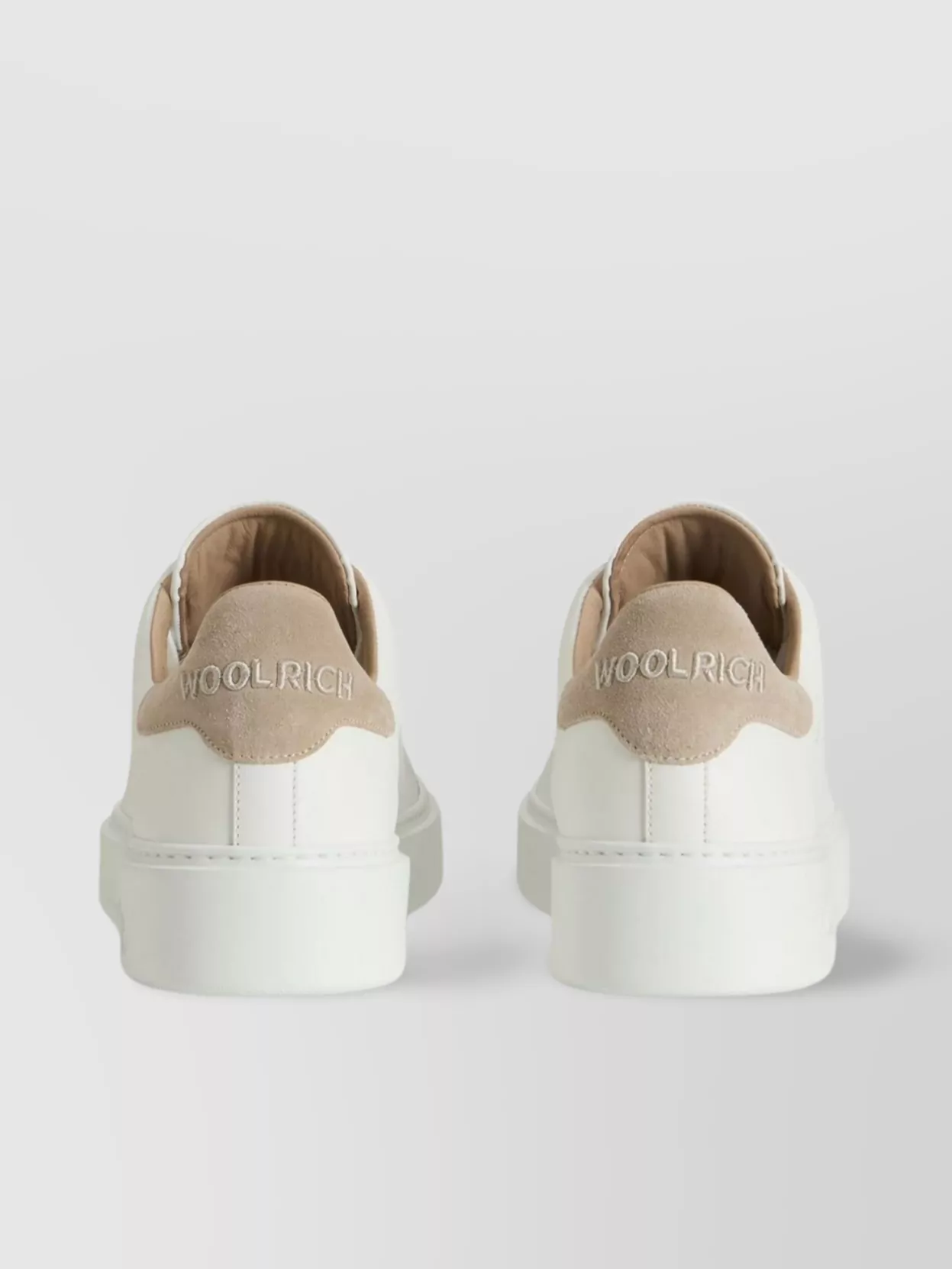 Woolrich Classic Court Sneakers With Comfortable Padded Ankle In White
