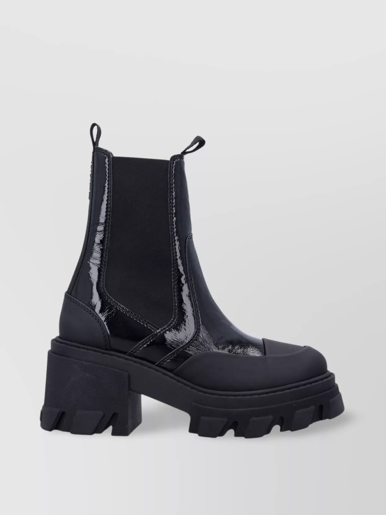 Ganni Chunky Heeled Chelsea Boot With Cleated Sole