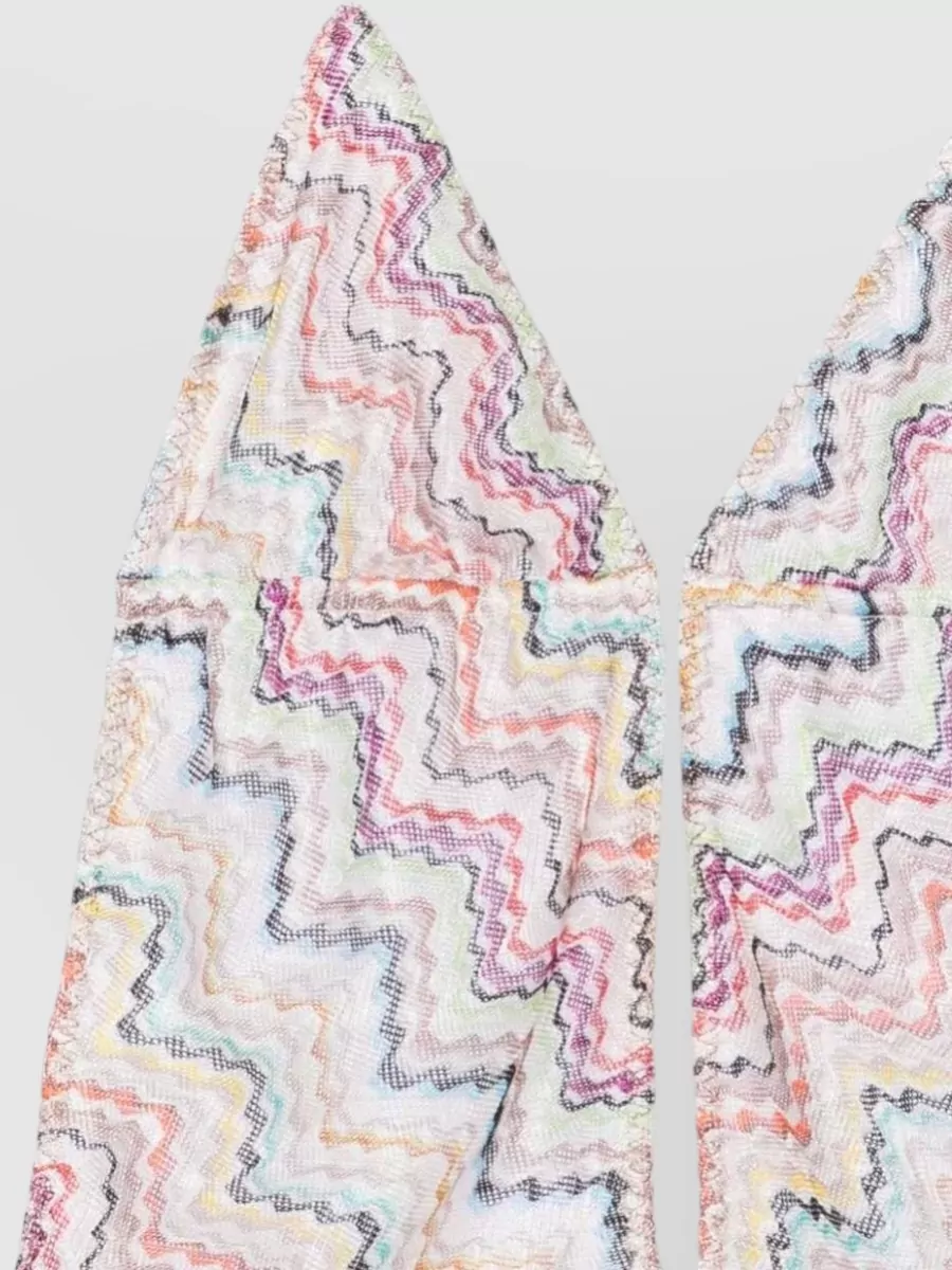Missoni Zigzag-Knit Halterneck Cutout Swimsuit