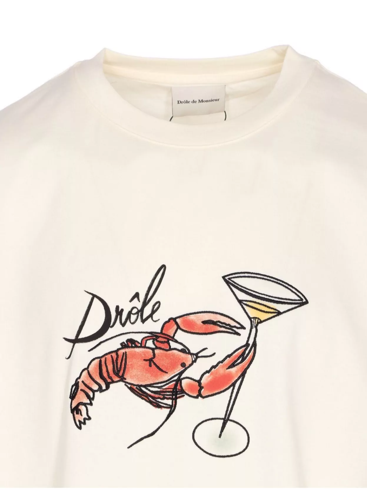 Drôle De Monsieur Graphic Print Crewneck T-Shirt Le Homard Design
