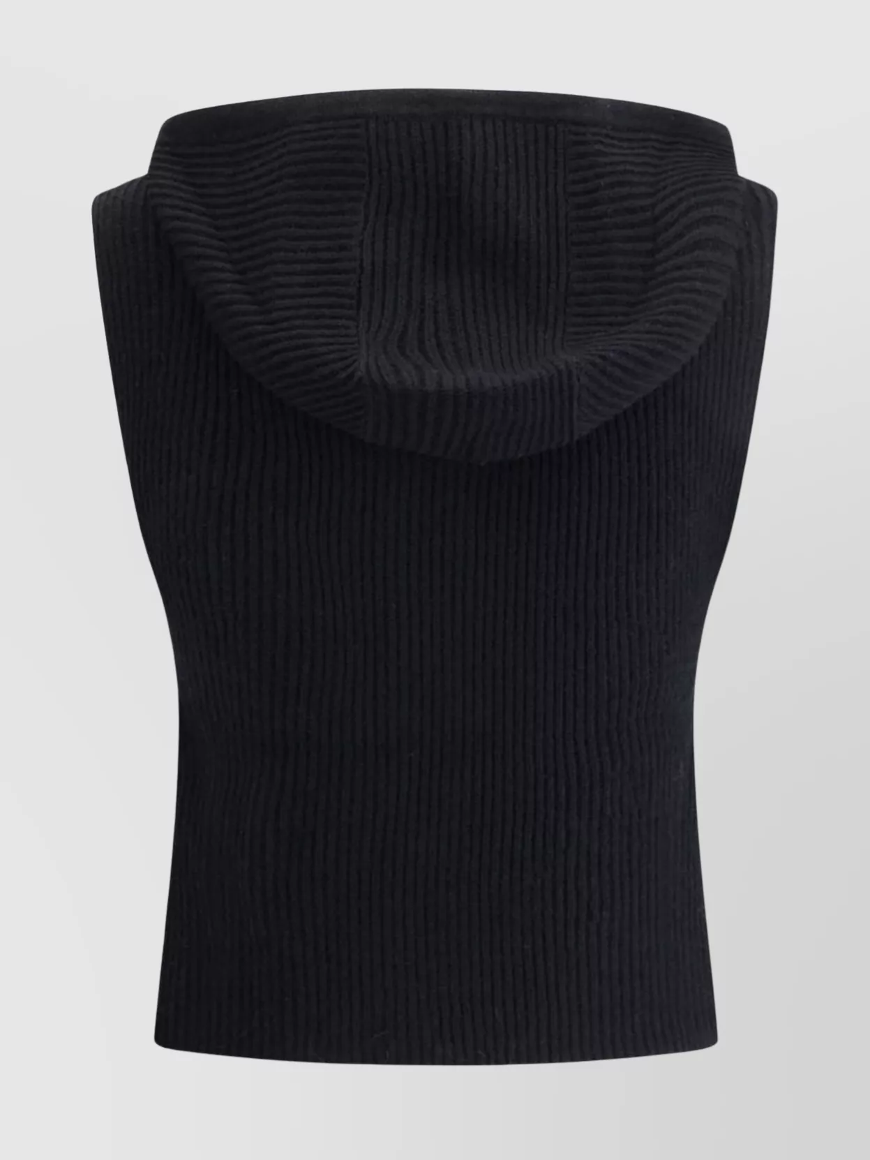 S Max Mara Cashmere Wool Sleeveless Hooded Vest