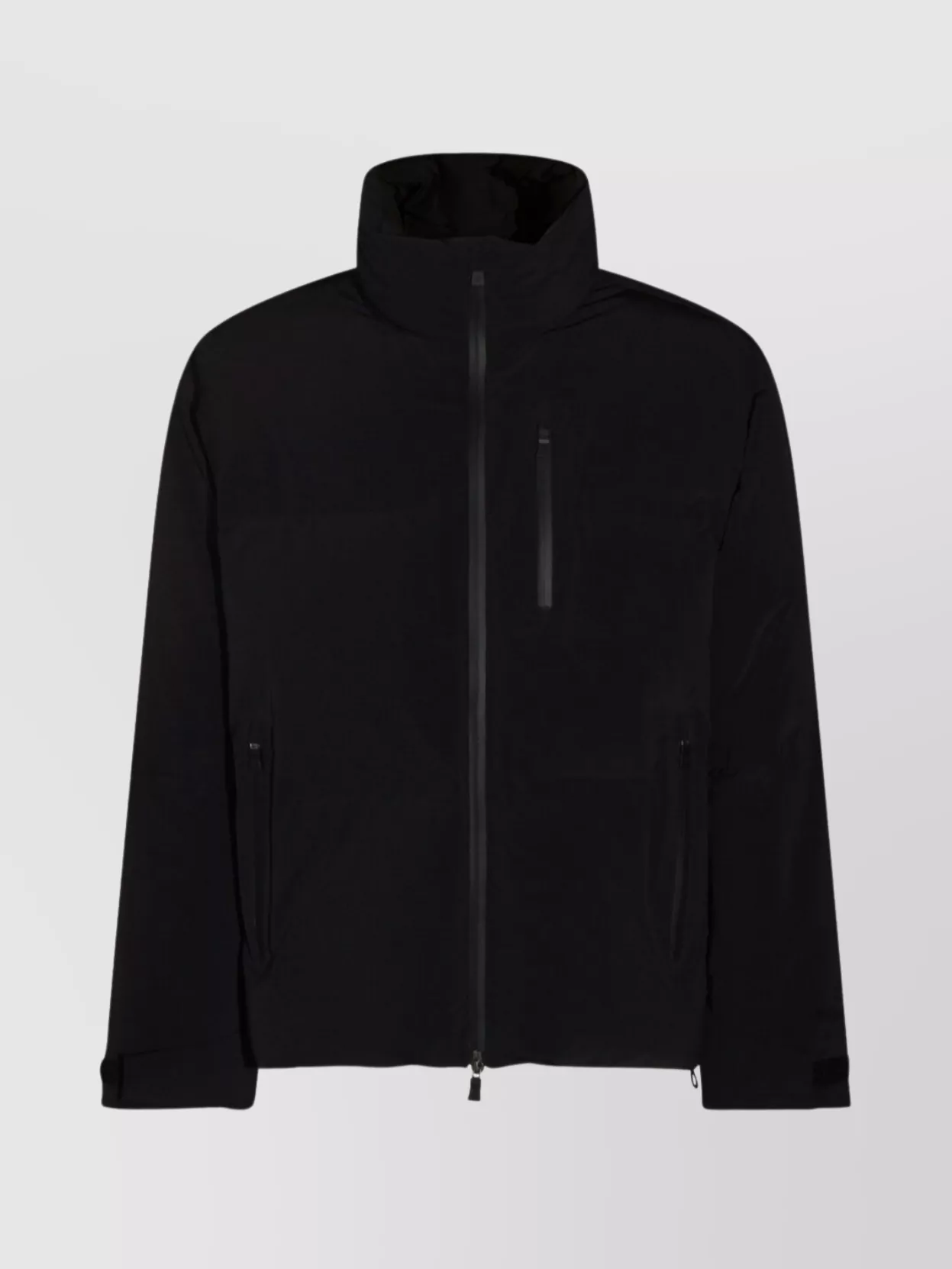 Herno Insulated Jackets With High Collar And Pockets In Black