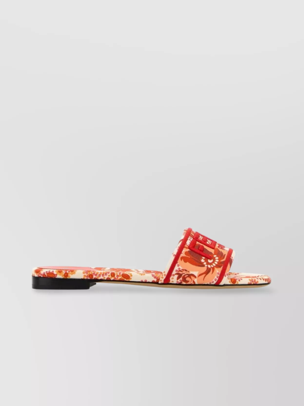 Fendi Floral Print Slip-on Sandals