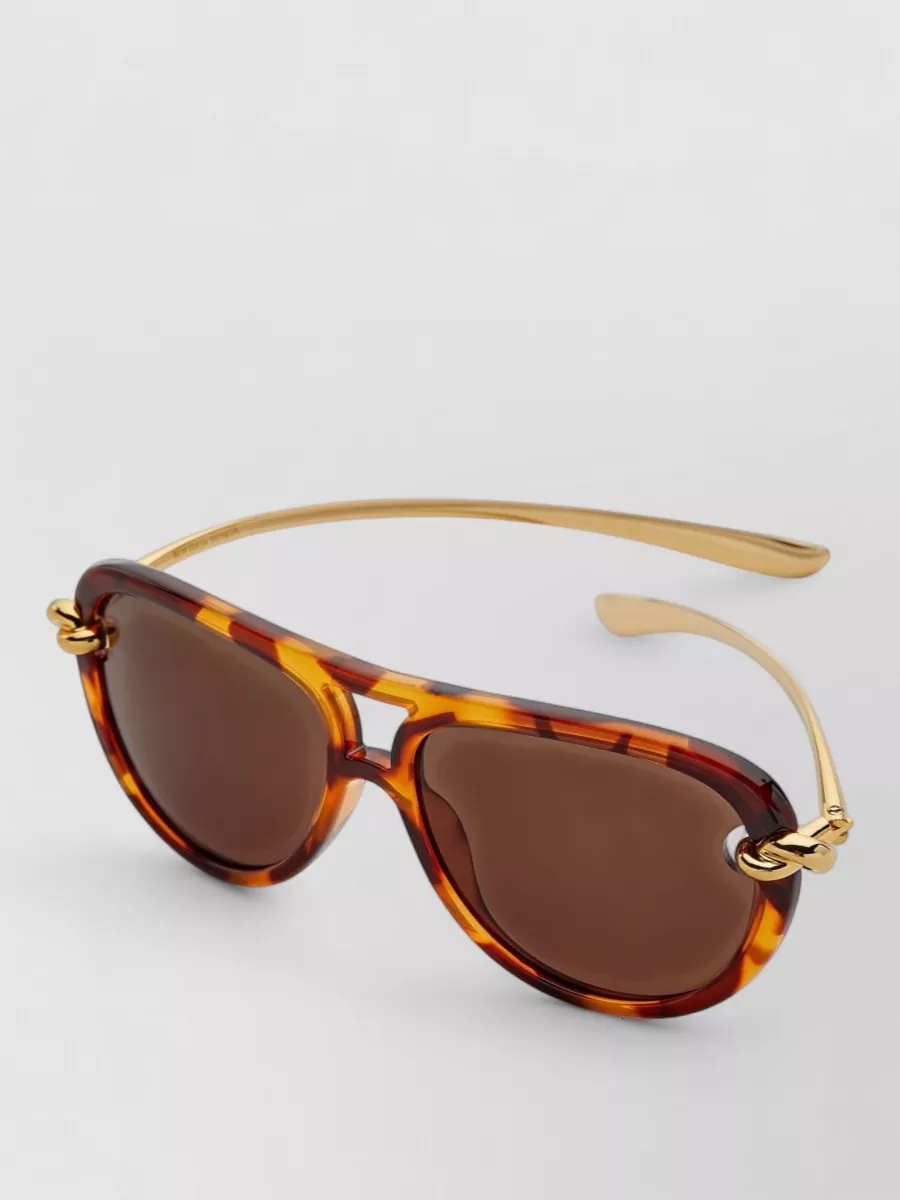 Bottega Veneta Cutout Aviator Sunglasses
