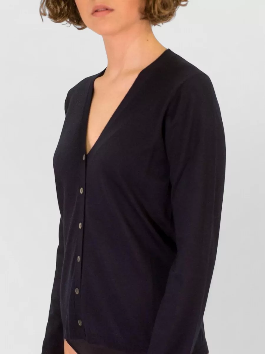 La Rose Cashmere Silk V-Neck Cardigan