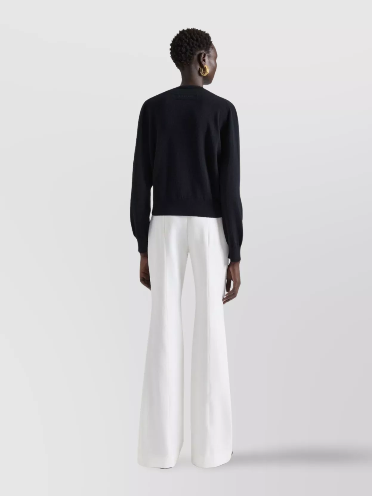 Givenchy Ribbed Crewneck Sweater Long Sleeves In Black