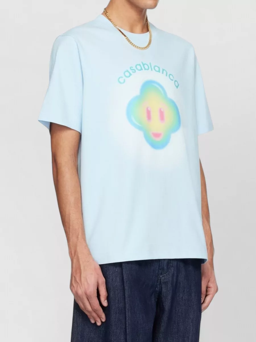 Casablanca Airbrush Smiley Cotton Oversized T Shirt