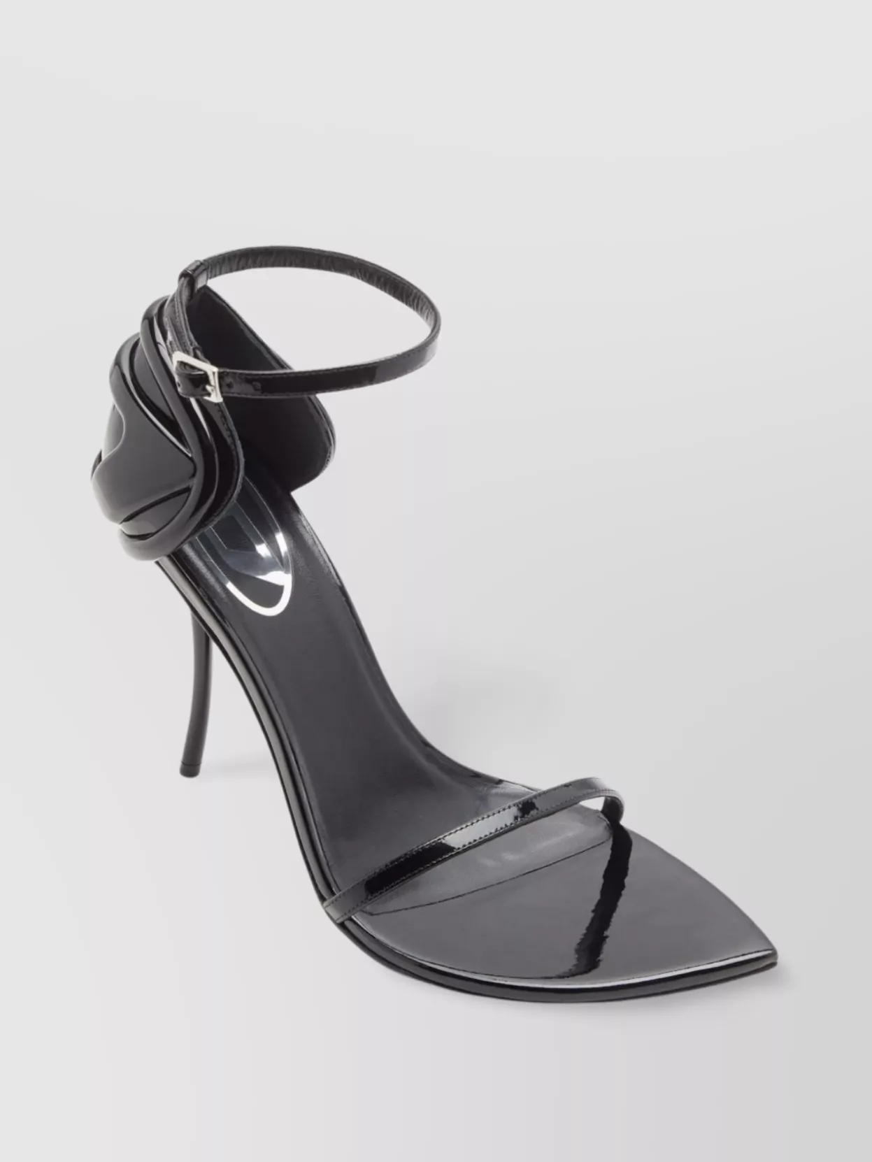 Diesel Glossy Pointed Toe Heel Sandals