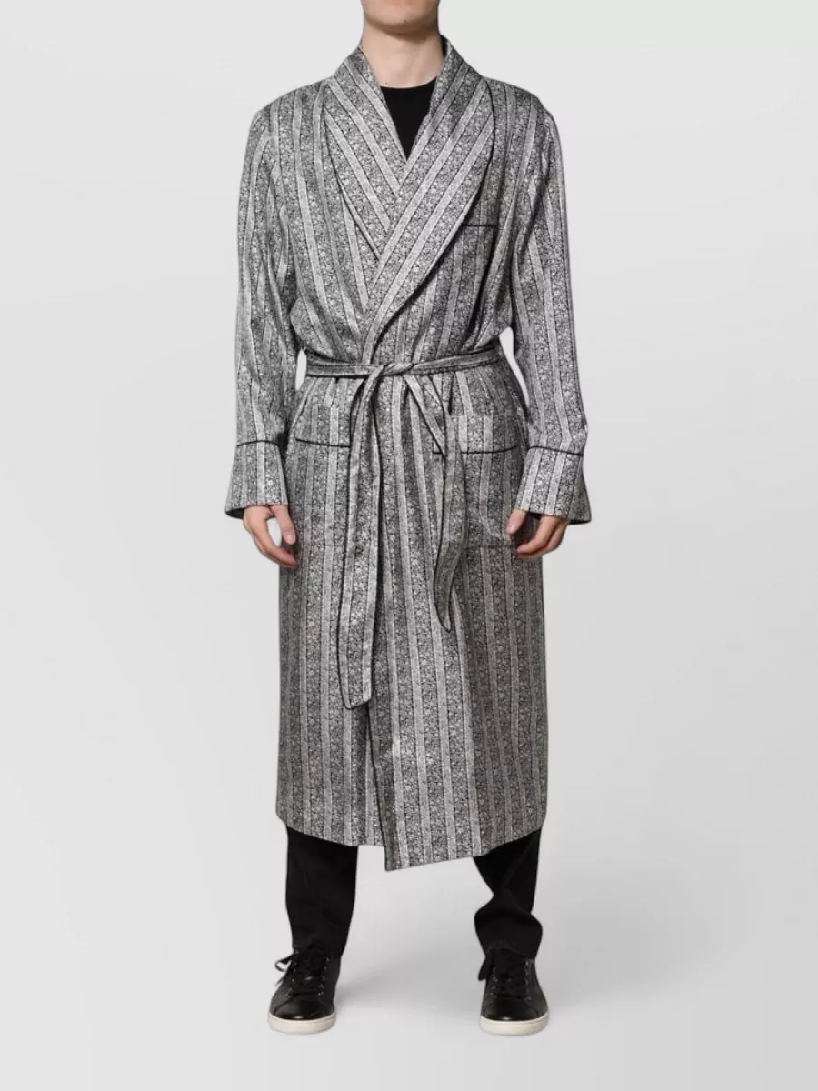 Dolce&Gabbana silk floral-print single-breasted coat