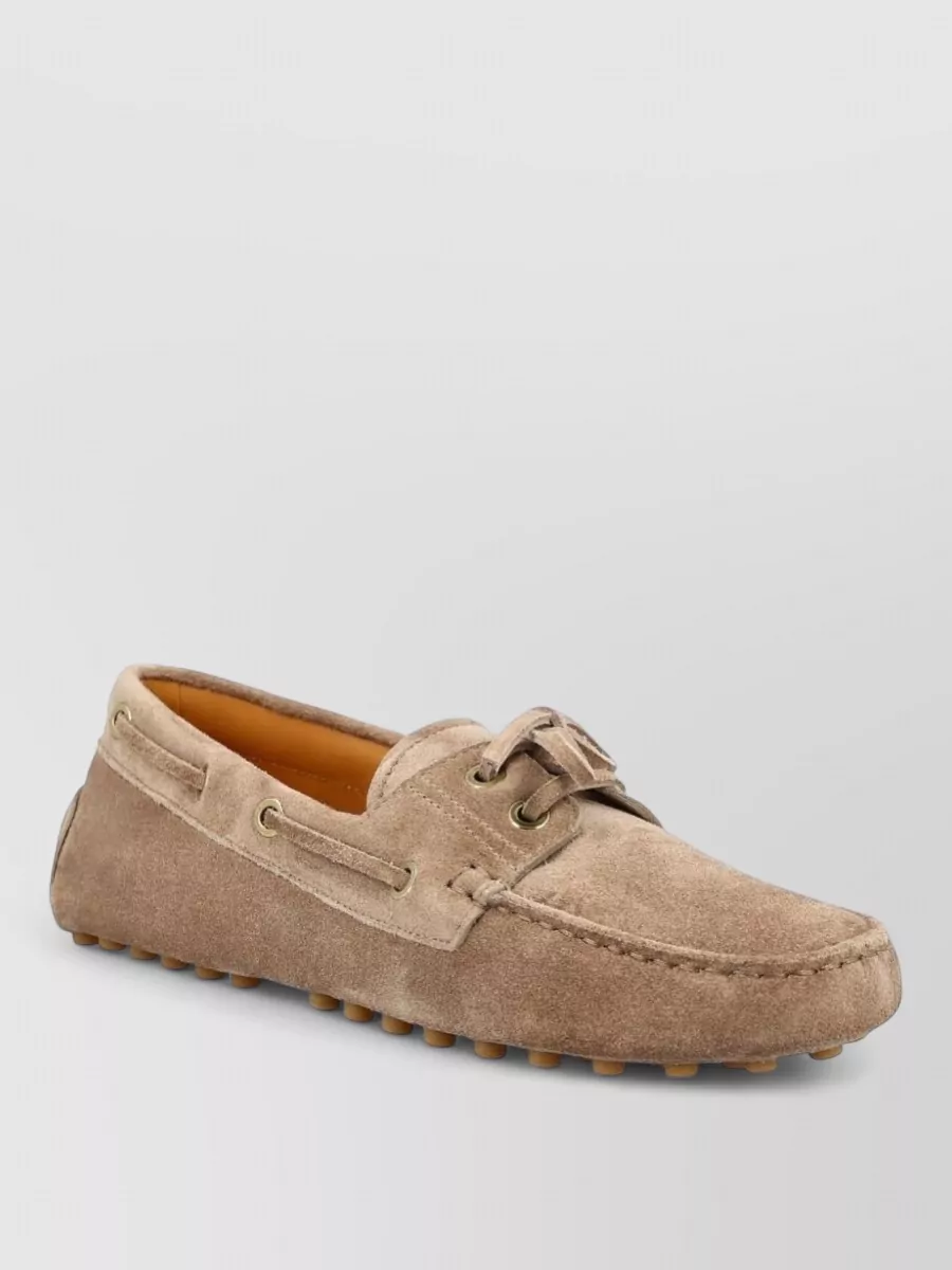 Tod's Suede leather lace-up loafers
