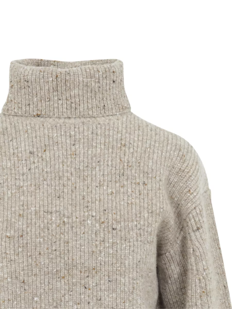 Co Cashmere-Blend Chunky-Knit Oversized Turtleneck Jumper