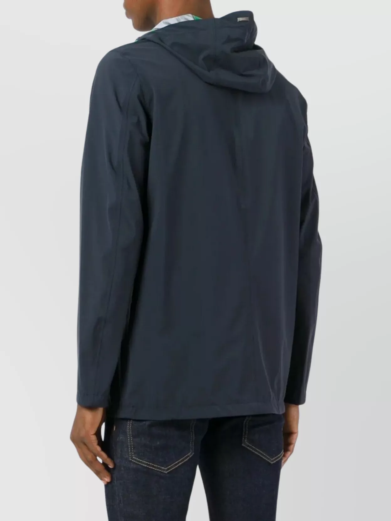 Herno Lightweight Hooded Jacket Front Pockets