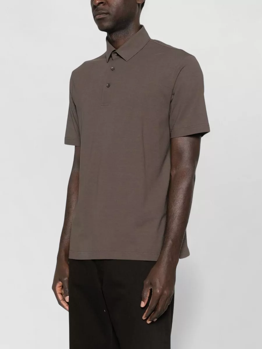 Herno Men's Shirt Polo Collar Short Sleeves