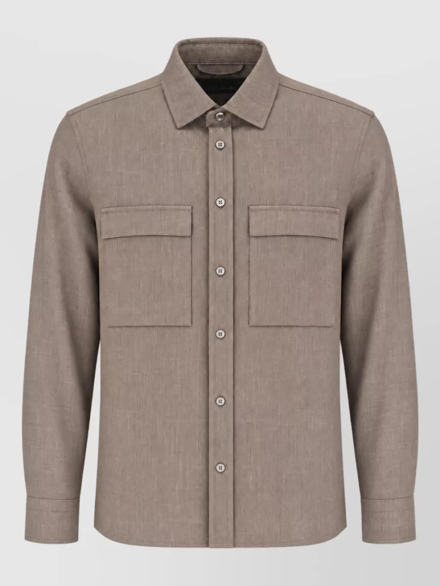 Paul & Shark wool silk linen overshirt